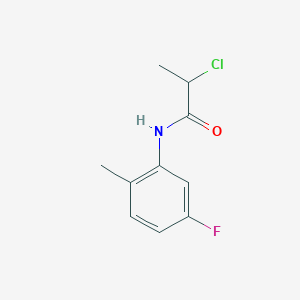 molecular formula C10H11ClFNO B3374049 2-chloro-N-(5-fluoro-2-methylphenyl)propanamide CAS No. 1017026-21-9