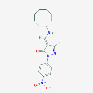 (4E)-4-[(cyclooctylamino)methylidene]-5-methyl-2-(4-nitrophenyl)pyrazol-3-one