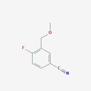 molecular formula C9H8FNO B3374059 4-Fluoro-3-(methoxymethyl)benzonitrile CAS No. 1017035-13-0