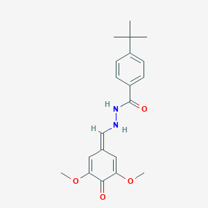 4-tert-butyl-N'-[(3,5-dimethoxy-4-oxocyclohexa-2,5-dien-1-ylidene)methyl]benzohydrazide