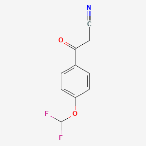 molecular formula C10H7F2NO2 B3374066 3-[4-(二氟甲氧基)苯基]-3-氧代丙腈 CAS No. 1017036-63-3