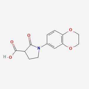 molecular formula C13H13NO5 B3374140 1-(2,3-Dihydro-1,4-benzodioxin-6-yl)-2-oxopyrrolidine-3-carboxylic acid CAS No. 1017417-35-4