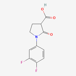 molecular formula C11H9F2NO3 B3374146 1-(3,4-Difluorophenyl)-2-oxopyrrolidine-3-carboxylic acid CAS No. 1017417-44-5
