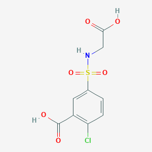 molecular formula C9H8ClNO6S B3374201 5-[(Carboxymethyl)sulfamoyl]-2-chlorobenzoic acid CAS No. 1017464-69-5