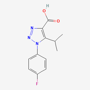 molecular formula C12H12FN3O2 B3374207 1-(4-fluorophenyl)-5-(propan-2-yl)-1H-1,2,3-triazole-4-carboxylic acid CAS No. 1017470-58-4