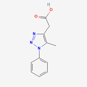 molecular formula C11H11N3O2 B3374208 2-(5-methyl-1-phenyl-1H-1,2,3-triazol-4-yl)acetic acid CAS No. 1017470-94-8