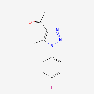 molecular formula C11H10FN3O B3374209 1-[1-(4-fluorophenyl)-5-methyl-1H-1,2,3-triazol-4-yl]ethan-1-one CAS No. 1017471-25-8