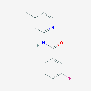 molecular formula C13H11FN2O B337421 3-fluoro-N-(4-methylpyridin-2-yl)benzamide 