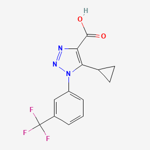 molecular formula C13H10F3N3O2 B3374214 5-cyclopropyl-1-[3-(trifluoromethyl)phenyl]-1H-1,2,3-triazole-4-carboxylic acid CAS No. 1017477-72-3