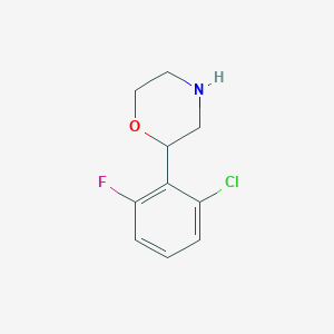 molecular formula C10H11ClFNO B3374220 2-(2-Chloro-6-fluorophenyl)morpholine CAS No. 1017480-74-8