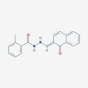 molecular formula C19H16N2O2 B337424 2-methyl-N'-[(E)-(1-oxonaphthalen-2-ylidene)methyl]benzohydrazide 