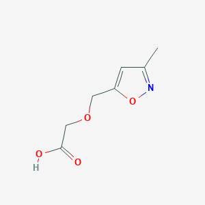 molecular formula C7H9NO4 B3374246 2-((3-Methylisoxazol-5-yl)methoxy)acetic acid CAS No. 1018051-09-6