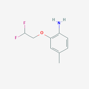 molecular formula C9H11F2NO B3374265 2-(2,2-Difluoroethoxy)-4-methylaniline CAS No. 1018053-48-9