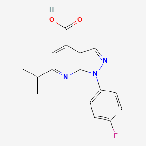 1-(4-Fluorophenyl)-6-isopropyl-1H-pyrazolo[3,4-b]pyridine-4-carboxylic acid