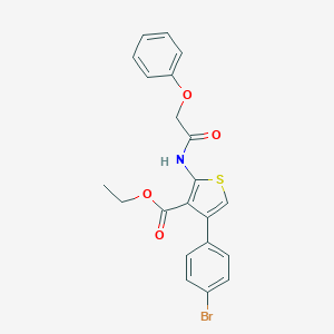molecular formula C21H18BrNO4S B337432 Ethyl 4-(4-bromophenyl)-2-[(phenoxyacetyl)amino]-3-thiophenecarboxylate 
