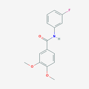 molecular formula C15H14FNO3 B337435 N-(3-fluorophenyl)-3,4-dimethoxybenzamide 