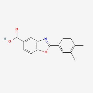 molecular formula C16H13NO3 B3374392 2-(3,4-Dimethylphenyl)-1,3-benzoxazole-5-carboxylic acid CAS No. 1018498-33-3