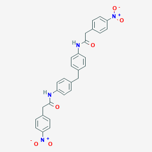 molecular formula C29H24N4O6 B337442 2-{4-nitrophenyl}-N-(4-{4-[({4-nitrophenyl}acetyl)amino]benzyl}phenyl)acetamide 