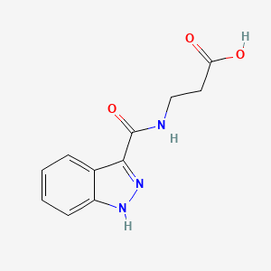 molecular formula C11H11N3O3 B3374423 3-(2H-indazol-3-ylformamido)propanoic acid CAS No. 1019110-35-0