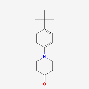 molecular formula C15H21NO B3374437 1-(4-Tert-butylphenyl)piperidin-4-one CAS No. 1019341-74-2