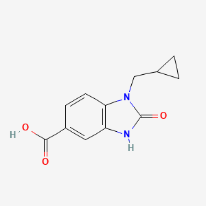 1-(cyclopropylmethyl)-2-oxo-2,3-dihydro-1H-1,3-benzodiazole-5-carboxylic acid