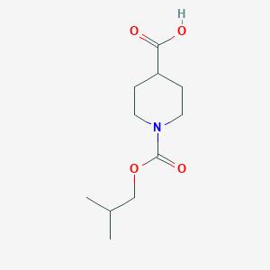 molecular formula C11H19NO4 B3374456 1-[(2-Methylpropoxy)carbonyl]piperidine-4-carboxylic acid CAS No. 1019363-04-2