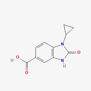 1-cyclopropyl-2-oxo-2,3-dihydro-1H-1,3-benzodiazole-5-carboxylic acid