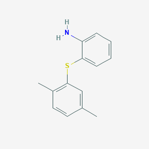 molecular formula C14H15NS B3374467 2-[(2,5-Dimethylphenyl)sulfanyl]aniline CAS No. 1019391-62-8
