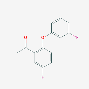 1-[5-Fluoro-2-(3-fluorophenoxy)phenyl]ethanone