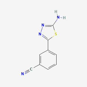 3-(5-Amino-1,3,4-thiadiazol-2-yl)benzonitrile