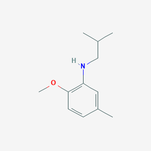 molecular formula C12H19NO B3374508 2-methoxy-5-methyl-N-(2-methylpropyl)aniline CAS No. 1019582-59-2