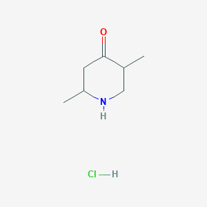molecular formula C7H14ClNO B3374561 2,5-Dimethylpiperidin-4-one hydrochloride CAS No. 102074-04-4