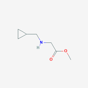 molecular formula C7H13NO2 B3374581 Methyl 2-[(cyclopropylmethyl)amino]acetate CAS No. 1020963-85-2