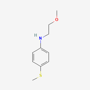 molecular formula C10H15NOS B3374587 N-(2-Methoxyethyl)-4-(methylsulfanyl)aniline CAS No. 1020995-38-3