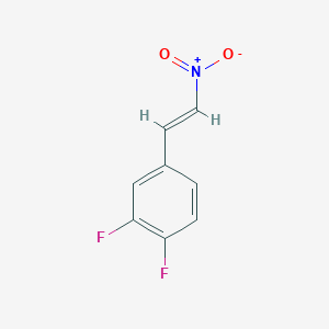 molecular formula C8H5F2NO2 B3374628 1,2-difluoro-4-[(E)-2-nitroethenyl]benzene CAS No. 1025692-47-0