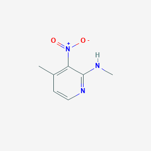molecular formula C7H9N3O2 B3374634 2-Pyridinamine, N,4-dimethyl-3-nitro- CAS No. 102627-56-5