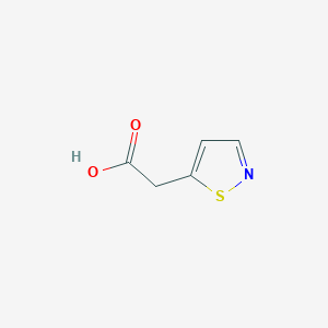 molecular formula C5H5NO2S B3374640 5-Isothiazoleacetic acid CAS No. 10271-84-8