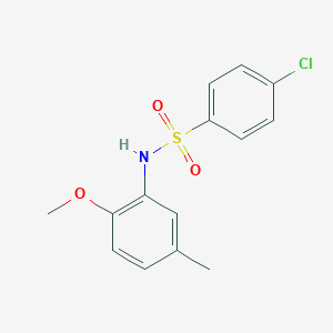 molecular formula C14H14ClNO3S B337465 4-chloro-N-(2-methoxy-5-methylphenyl)benzenesulfonamide 