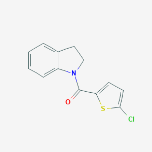 molecular formula C13H10ClNOS B337466 1-[(5-Chloro-2-thienyl)carbonyl]indoline 