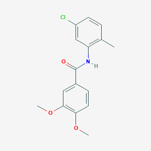 molecular formula C16H16ClNO3 B337467 N-(5-chloro-2-methylphenyl)-3,4-dimethoxybenzamide 