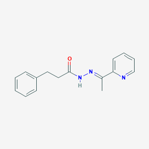 molecular formula C16H17N3O B337468 3-phenyl-N'-[1-(2-pyridinyl)ethylidene]propanohydrazide 