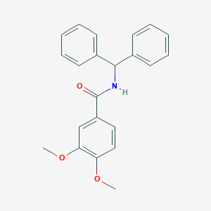 molecular formula C22H21NO3 B337470 N-benzhydryl-3,4-dimethoxybenzamide 