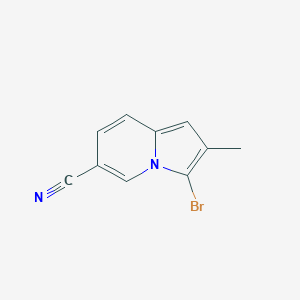 molecular formula C10H7BrN2 B3374721 3-Bromo-2-methyl-indolizine-6-carbonitrile CAS No. 1034309-54-0