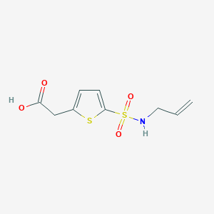 molecular formula C9H11NO4S2 B3374725 2-[5-(Prop-2-enylsulfamoyl)thiophen-2-yl]acetic acid CAS No. 1036577-97-5