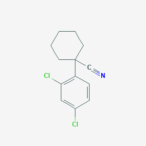 molecular formula C13H13Cl2N B3374736 1-(2,4-Dichlorophenyl)cyclohexane-1-carbonitrile CAS No. 1037130-92-9