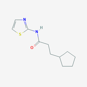 molecular formula C11H16N2OS B337476 3-Cyclopentyl-N-(1,3-thiazol-2-yl)propanamide 