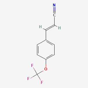 molecular formula C10H6F3NO B3374767 3-[4-(Trifluoromethoxy)phenyl]prop-2-enenitrile CAS No. 103962-06-7
