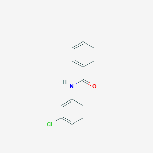 molecular formula C18H20ClNO B337477 4-tert-butyl-N-(3-chloro-4-methylphenyl)benzamide 