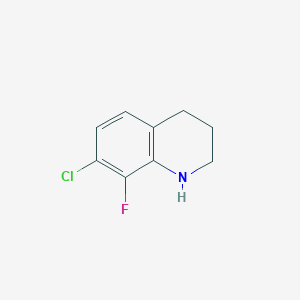 molecular formula C9H9ClFN B3374780 7-Chloro-8-fluoro-1,2,3,4-tetrahydroquinoline CAS No. 1039881-41-8