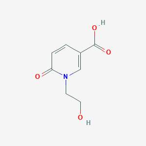 molecular formula C8H9NO4 B3374820 1-(2-Hydroxyethyl)-6-oxo-1,6-dihydropyridine-3-carboxylic acid CAS No. 1041605-13-3